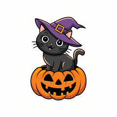 Halloween T-Shirt Design, Halloween, cat, pumpkin, t-shirt, spooky, costume, black cat, Halloween night, holiday, October, haunted, witch, scary, party, autumn, seasonal, trick-or-treat, festive