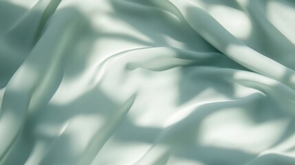 Obraz premium Soft Green Silk Drapery with Shadows