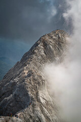 Mountain ridge full of hikers - Triglav, Slovenia