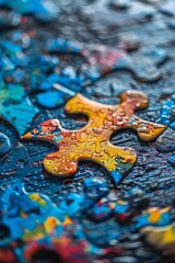 Obraz premium photo of a puzzle symbolizing the autism spectrum, highlighting the global significance of autism