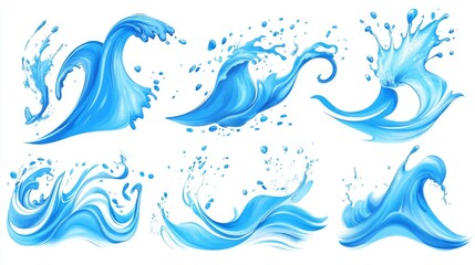 Dynamic Water Splash Illustrations