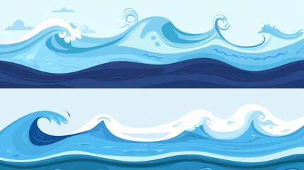 Colorful Ocean Waves