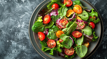 fresh vegetable salad in a bowl ai generated