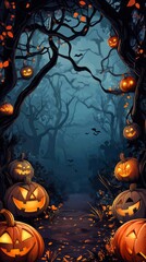 Hand drawn halloween background, vector