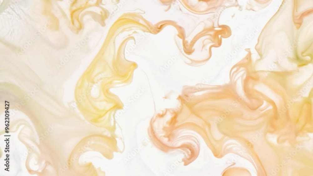 Poster colorful ink patterns swirl and mix together in mesmerizing artistic creation