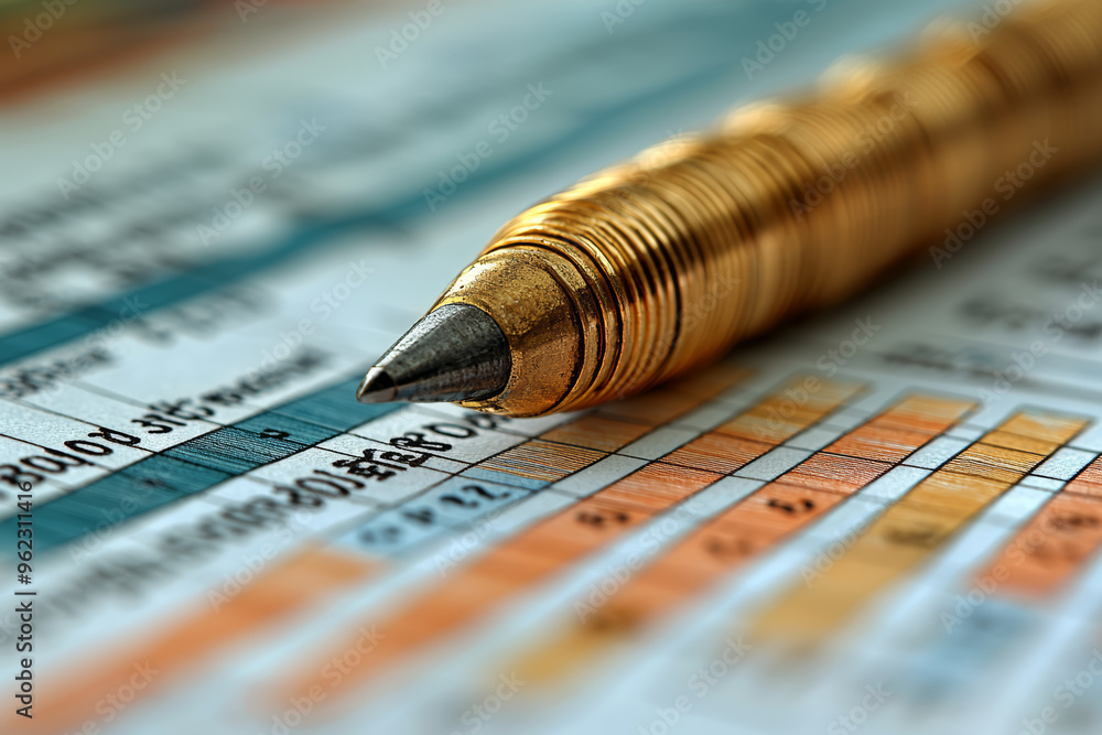 Poster a close-up of a budget sheet with highlighted areas showing overspending, emphasizing the challenges