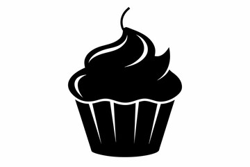  Cupcake different style silhouette black color vector art illustration