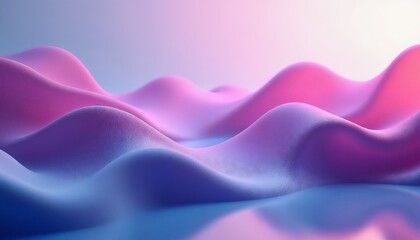 Fototapeta premium Abstract Waves in Soft Gradient Colors for Modern Design Inspirations