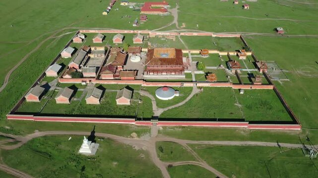 Monastery Amarbayasgalant, one of the religious architectural gems of Mongolia. Amarbayasgalant Monastery is one of the three largest Buddhist monastic centers in Mongolia