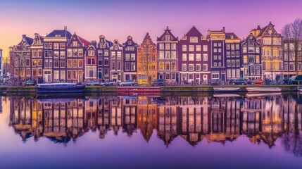 Reflections of Amsterdam at Dusk