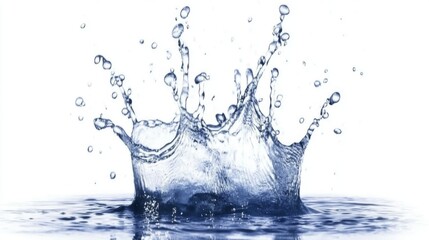 Water Splash on White Background