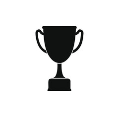 a Trophy  Vector stock black color silhouette illustration,  isolated white background 