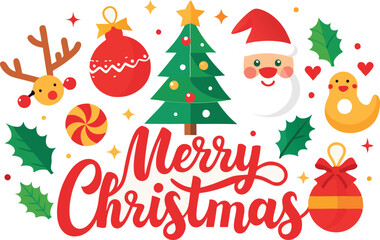 Merry Christmas typography sublimation t shirt design and clipart .