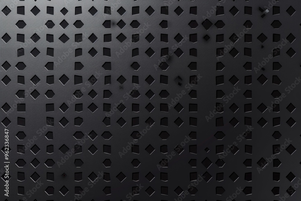 Poster a close-up shot of a metal surface featuring multiple holes and texture