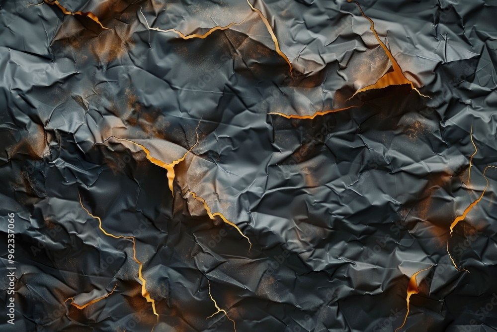 Aufkleber a close-up shot of a piece of crumpled paper, with wrinkles and creases visible