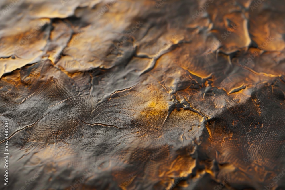 Poster close-up view of a metal surface with texture and imperfections