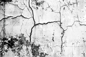 Obraz premium A worn-out concrete wall with cracks