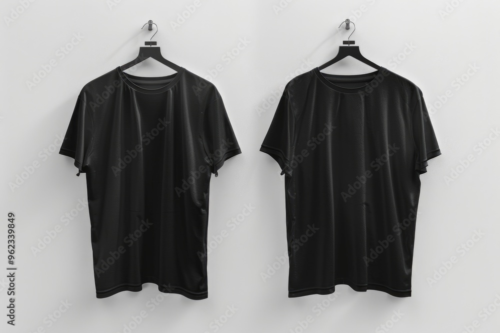 Poster clothing items displayed on a blank background