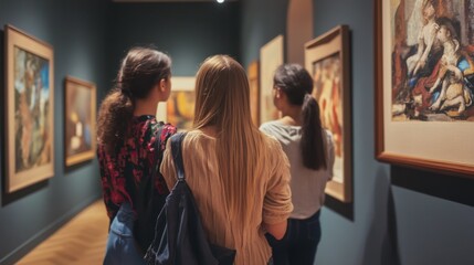 Art Lovers Exploring Gallery