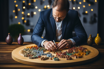 A philanthropist dedicating their time and resources to making a positive impact in the world, driven by a sense of duty and responsibility. Concept of philanthropy. Generative Ai.