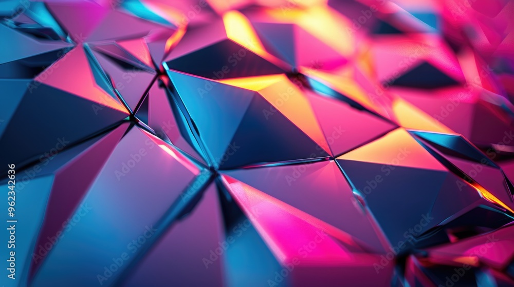 Aufkleber a close-up shot of a cluster of shiny cubes, ideal for use in product or technology illustrations