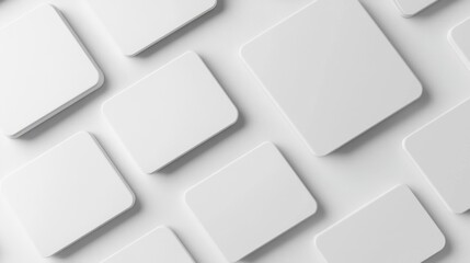 Abstract Arrangement of White Square Panels