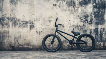 Obraz premium Urban BMX Bike Against a Grungy Wall