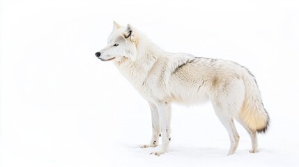 Naklejka premium Arctic Wolf in Snow