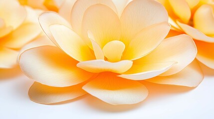 Fototapeta premium Yellow Flower Petals Close Up Macro Photography
