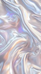 Obraz premium Iridescent satin background with wavy folds, creating an elegant and luxurious feel