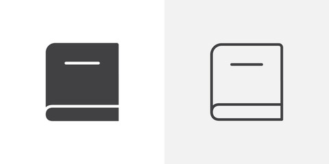 Obraz premium Book icon flat and simple set design