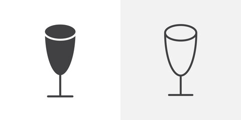 Glass icon flat and simple set design