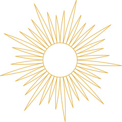 Sun Icon Line Art