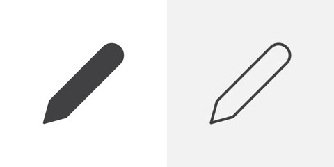 Pencil icon flat and simple set design