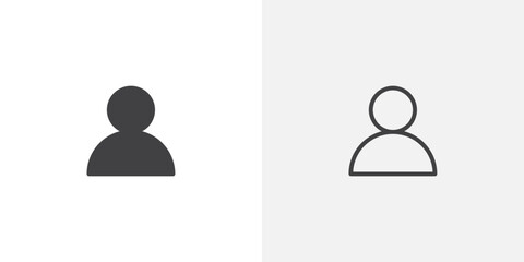 User icon flat and simple set design