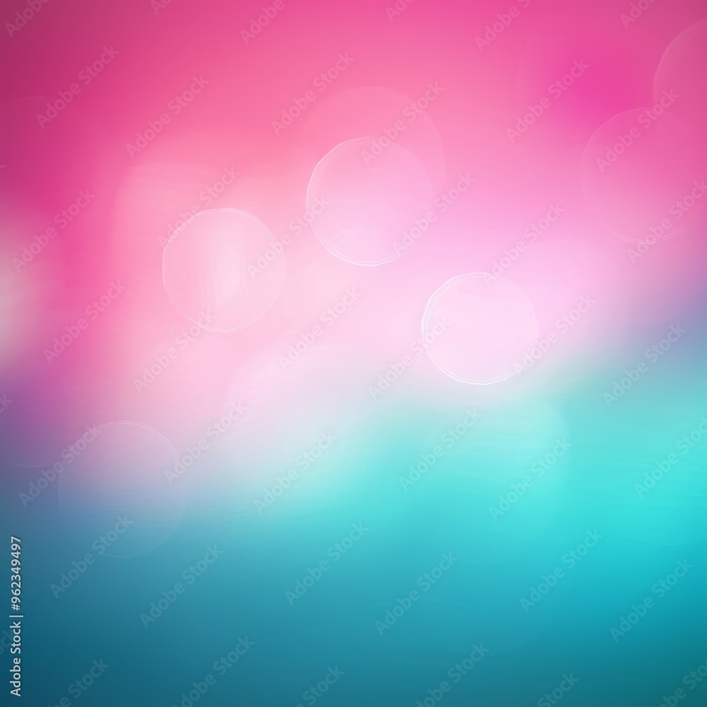 Aufkleber a soft and dreamy abstract background featuring pink and blue bokeh lights. the blurred circles of l