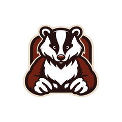 Badger logo design Vector illustration.