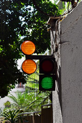 Traffic lights at the entrance of cars in the condominium, Rio de Janeiro, Brazil