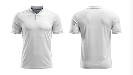 white soccer football jersey for mockup isolated on. white