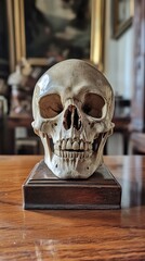 Skull in vintage stule