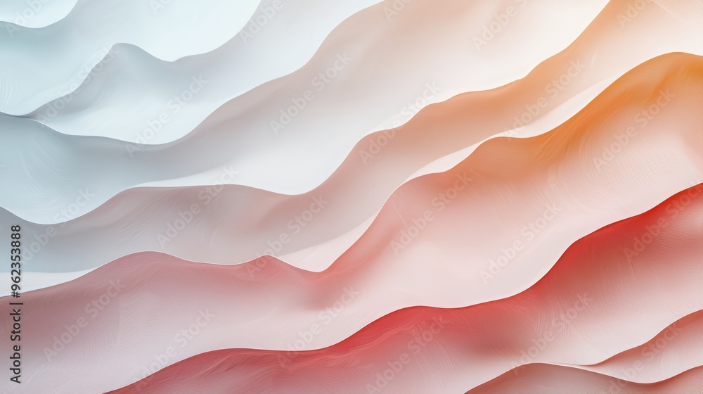 Poster abstract background with soft pastel colors and curved lines.
