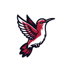 Hummingbird icon on white background. Vector illustration for your design