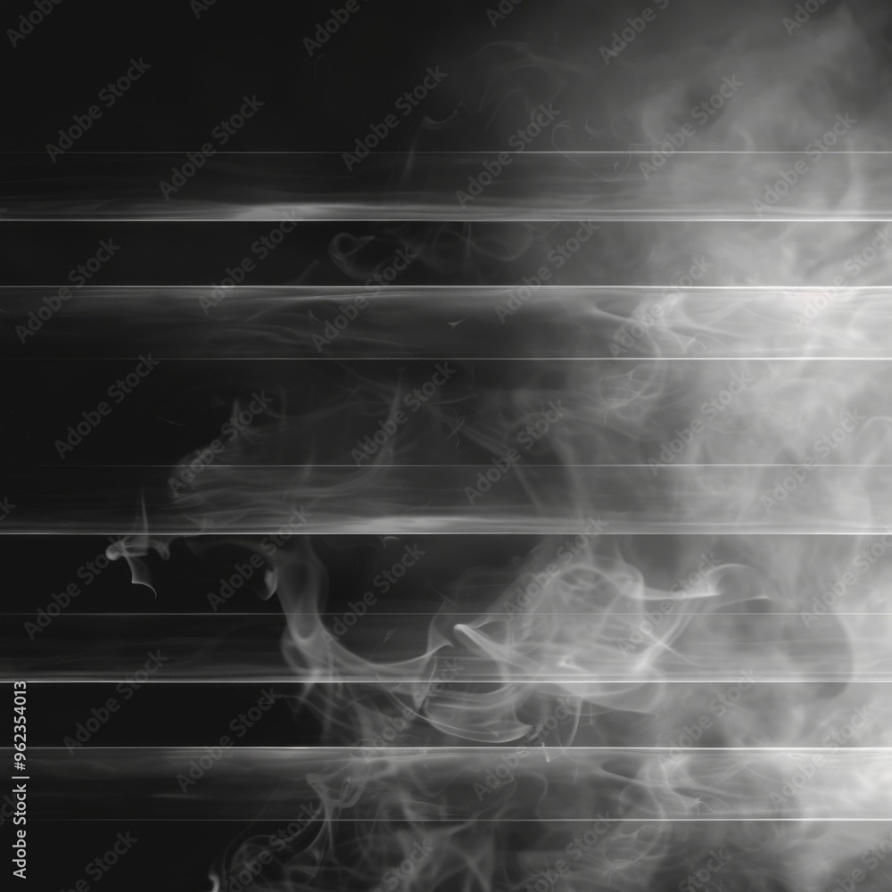 Aufkleber a surreal abstract composition featuring soft smoke tendrils intertwined with horizontal lines on a 