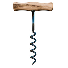 3d render champagne wine corkscrew with transparent background