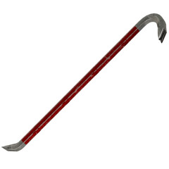 3d render old red Crowbar with transparent background