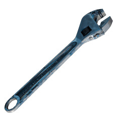 3d render metal Wrench tool with transparent background
