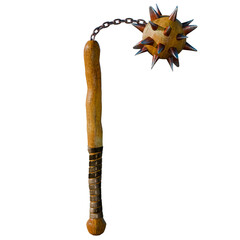 3d render  bludgeoning weapon with transparent background