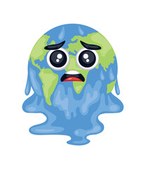 sad global warming melting earth
