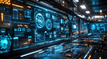 Fototapeta premium Futuristic Distribution Hub with Smart Logistics Operations