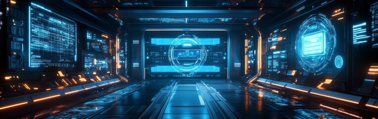 Fototapeta premium Futuristic Distribution Hub with Smart Logistics Operations